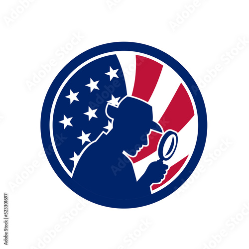 American Private Investigator USA Flag Icon