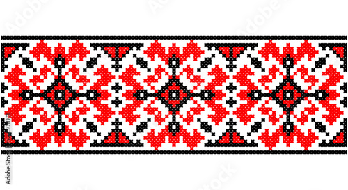 Ukrainian ethnic ornament, seamless pattern. Vector illustration. Slovenian Traditional Pattern Ornament. Belarusian pattern.