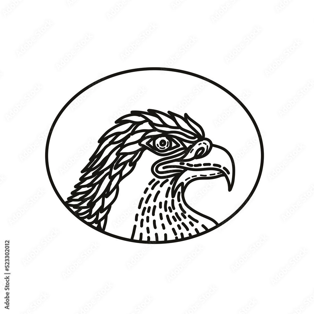 Eagle Head Side Mono Line Eagle Head Side Mono Line