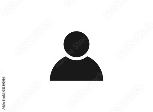 User Icon in trendy flat style isolated on grey background. User symbol for your web site design,