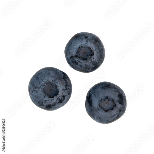 heap of blueberries isolated on white background