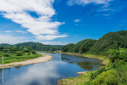 The Imjin River Landscape near the DMZ, Paju City, Gyeonggi Province photo