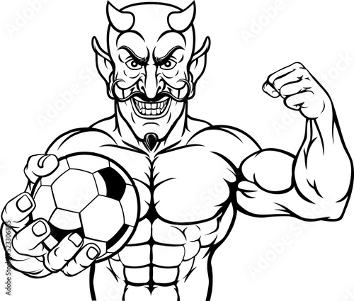 A devil Satan Soccer Footba...