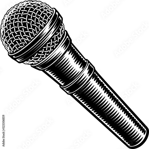 Microphone or mic in a vint...