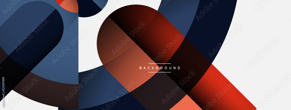 Geometric abstract background. Round shapes, circles, lines composition for wallpaper banner background or landing page Geometric abstract background. Round shapes, circles, lines composition for wallpaper banner background or landing page