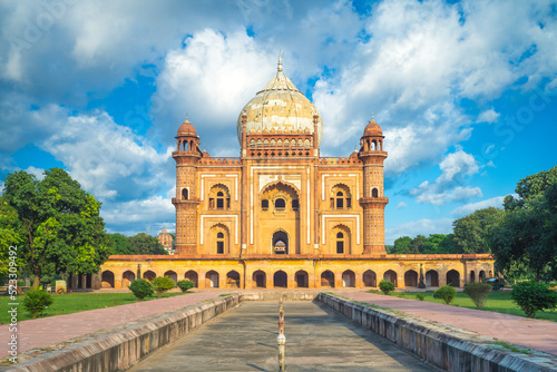 Facade of Safdarjung's Tomb in Delhi, India