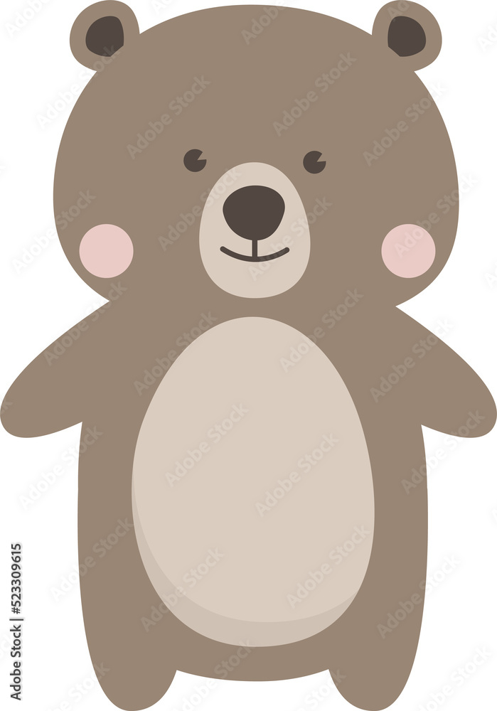 Obraz premium Bear Animal Cartoon Character.