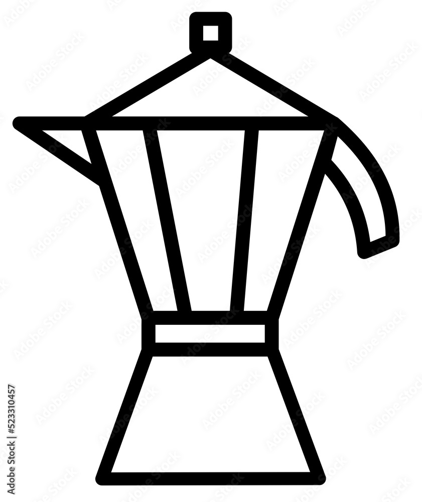 Coffee Moka pot outline icon