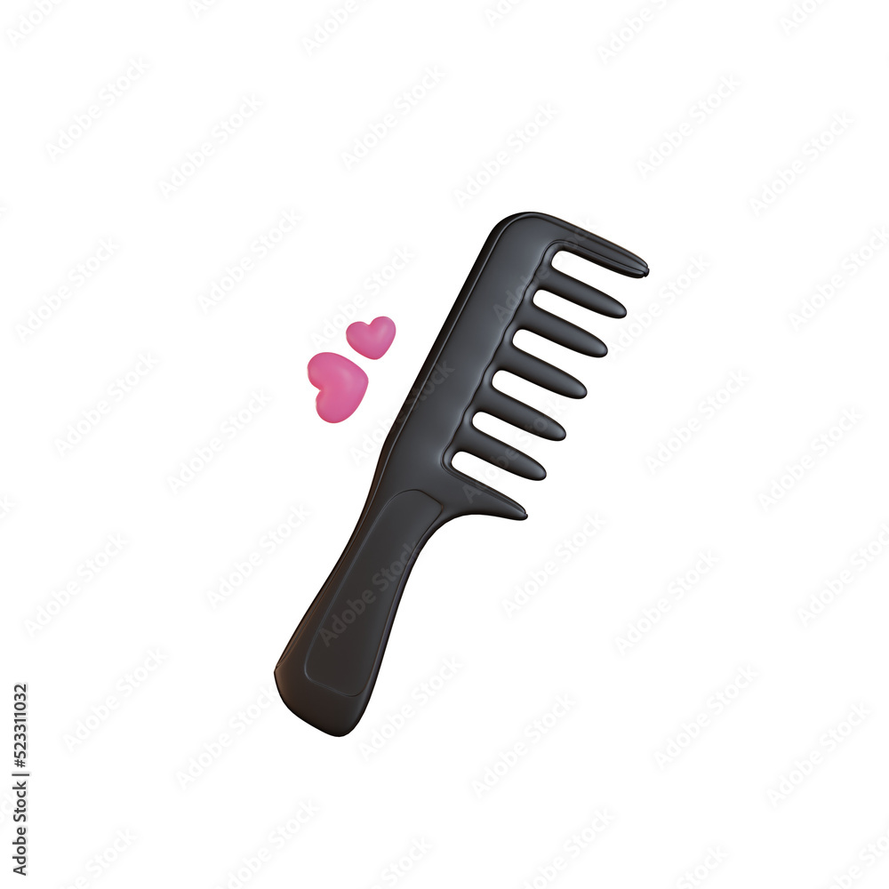3d icon cosmetic luxurious, hair comb 3d icon cosmetic luxurious, hair comb