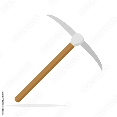 Pickaxe isolated on white background