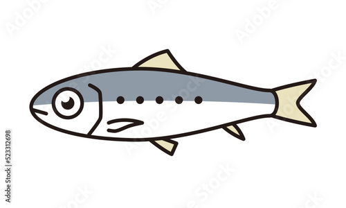 マイワシのイラスト素材。