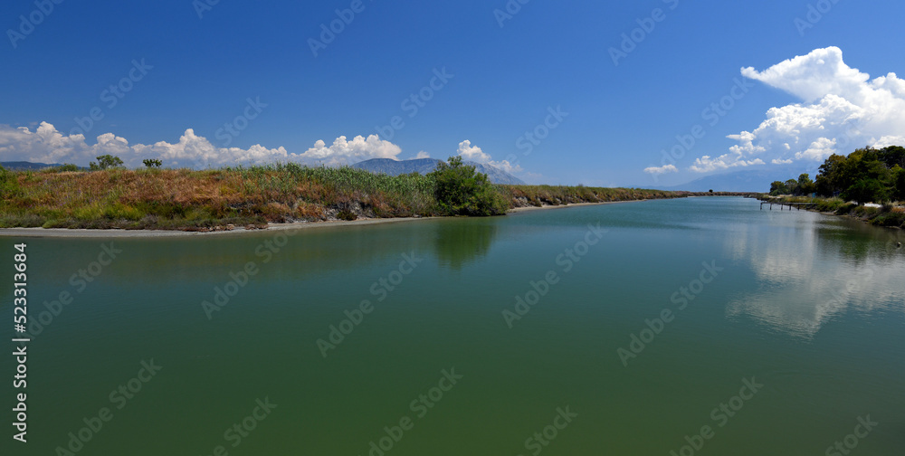 Fototapeta premium Lagune von Mesolongi (Griechenland) // Missolonghi lagoon (Greece) 