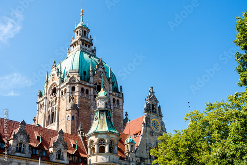 Canvas Print Hannover Rathaus, Deutschland.  Hanover Town Hall, Germany.