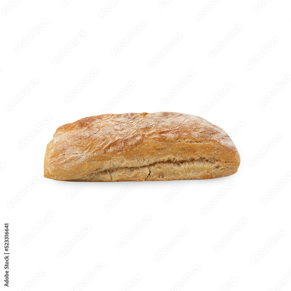 Ciabatta Bread cutout, Png file.