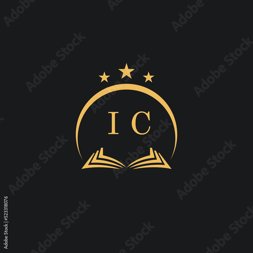 Letters initial IC design modern law firm and lawyer logo vector