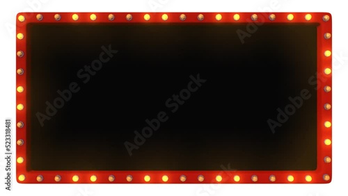 Frame and gold light polygon style on white background. 3d rendering
