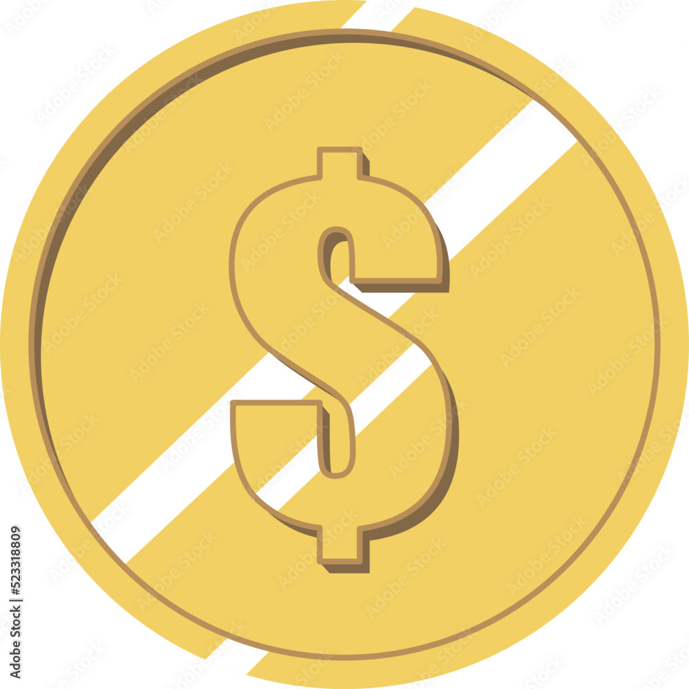 Gold coin. Vector isolated object. Gold coin. Vector isolated object.