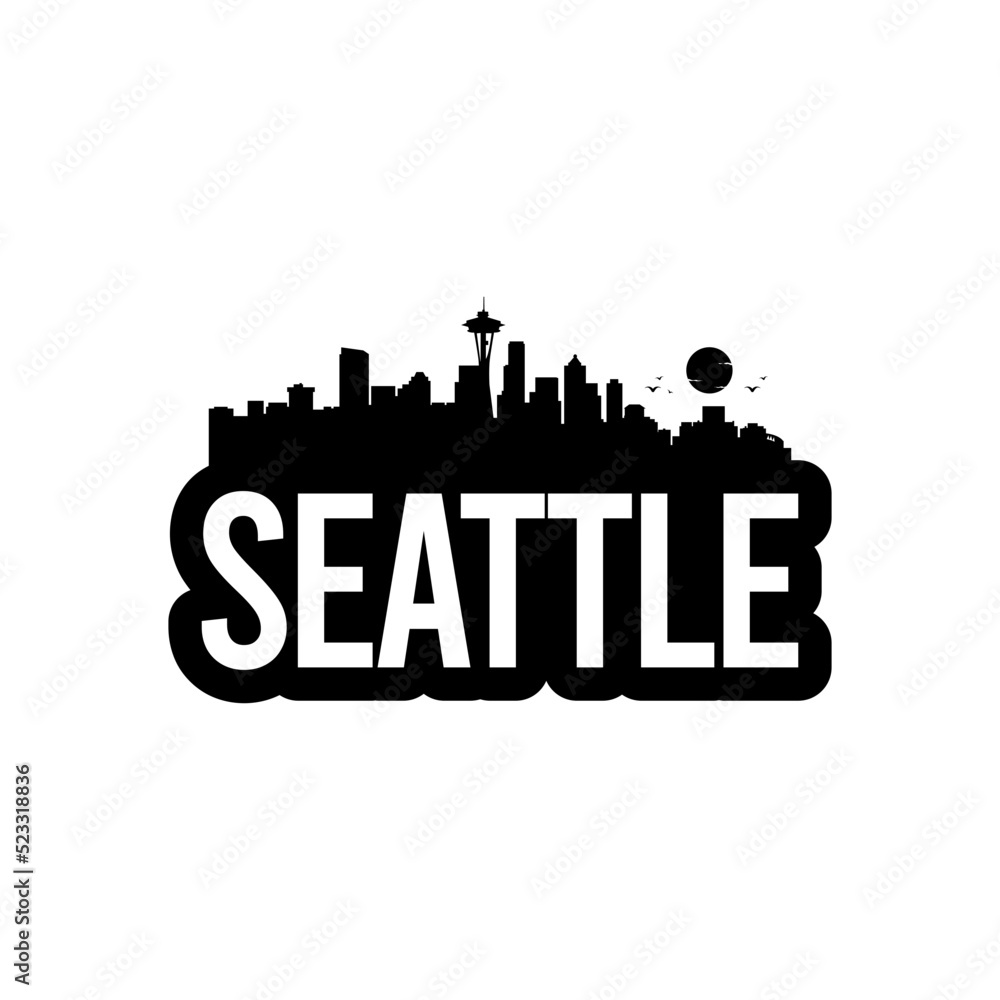 Fototapeta premium Seattle Bold Skyline