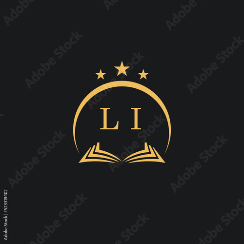 Letters initial LI design modern law firm and lawyer logo vector