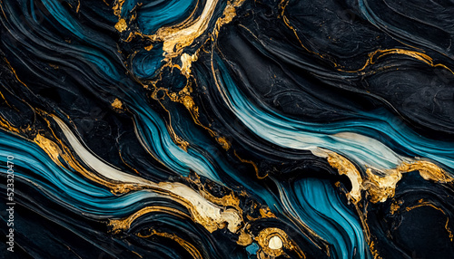 Swirls of marble or the ripples of agate. Liquid marble texture. Fluid art. abstract waves skin wall luxurious art ideas. © waichi2013th