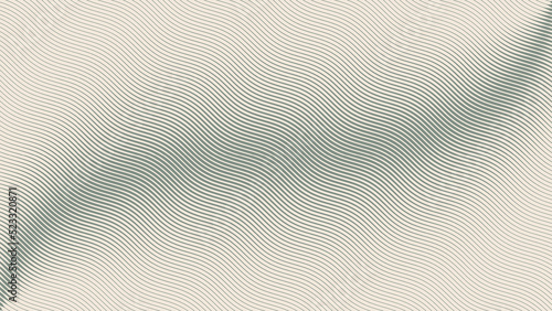 Wavy Ripple Lines Tilted Hatching Halftone Pattern Abstract Vector Smooth Gradient Texture Isolate On Light Background. Half Tone Art Graphic Aesthetic Neutral Wallpaper. Bend Curved Form Abstraction