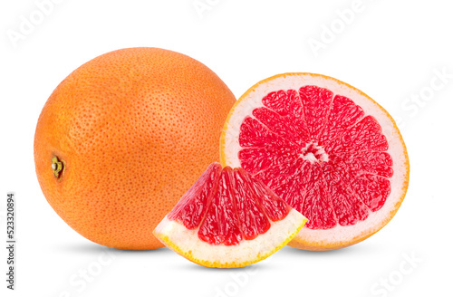 Grapefruit isolated on white