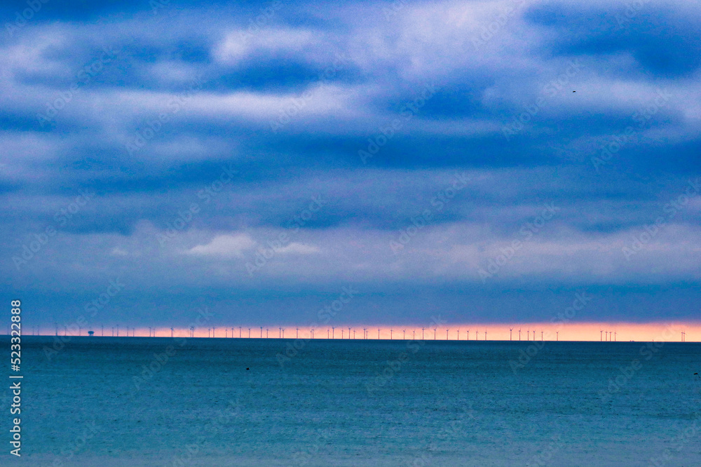 wind turbines near the Brighton beach