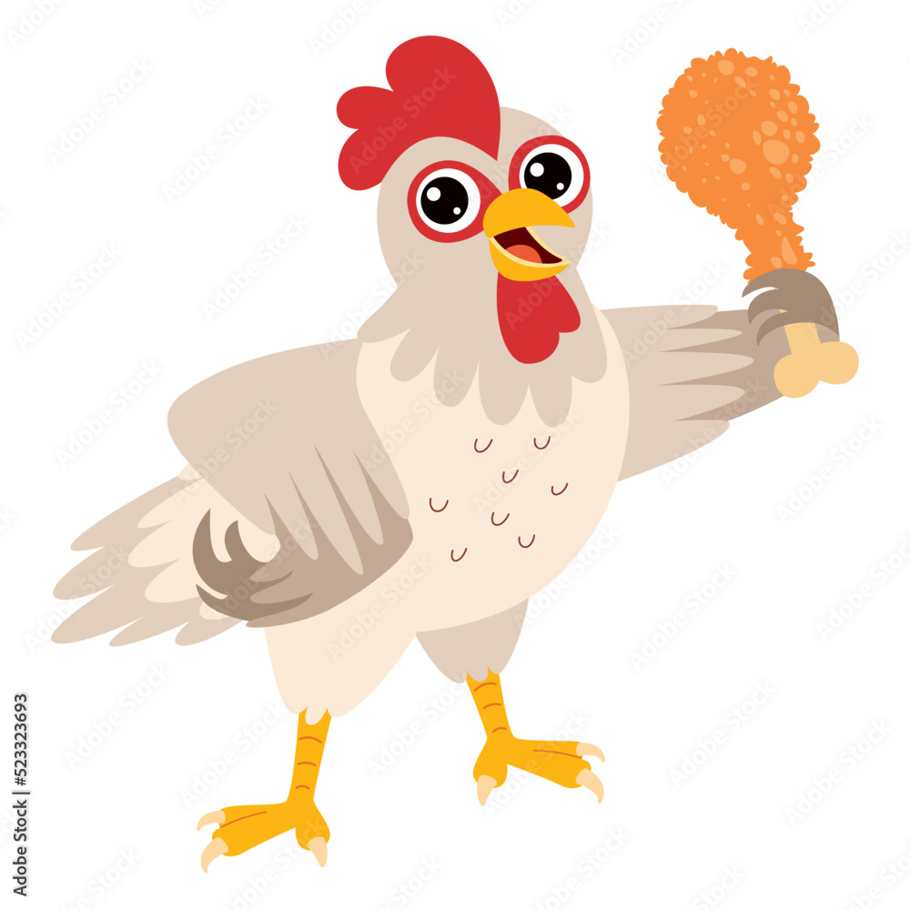 Cartoon Drawing Of A Chicken Character Cartoon Drawing Of A Chicken Character