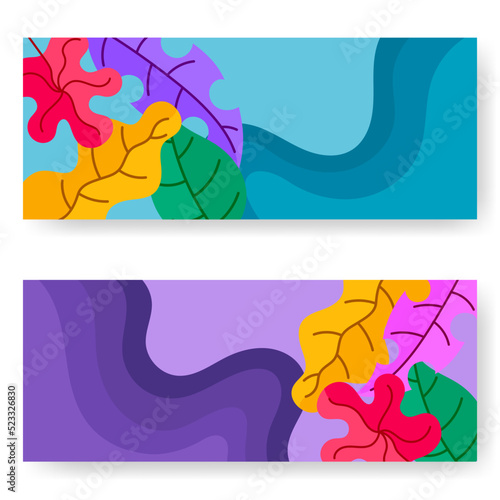 simple modern flyer cover set custom modification for print template
