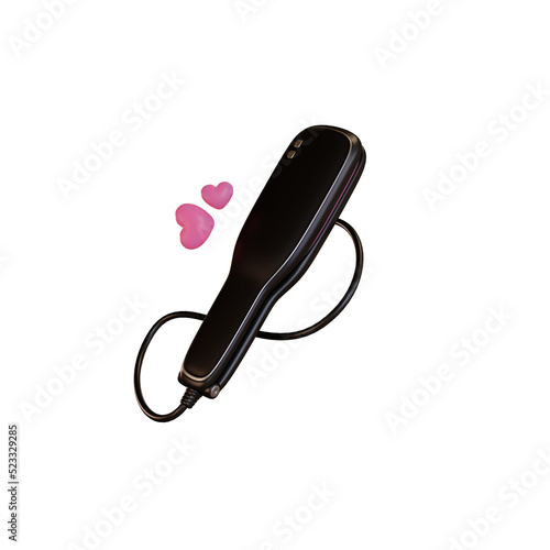 3d Illustration icon cosmetic luxurious, Hair straightener