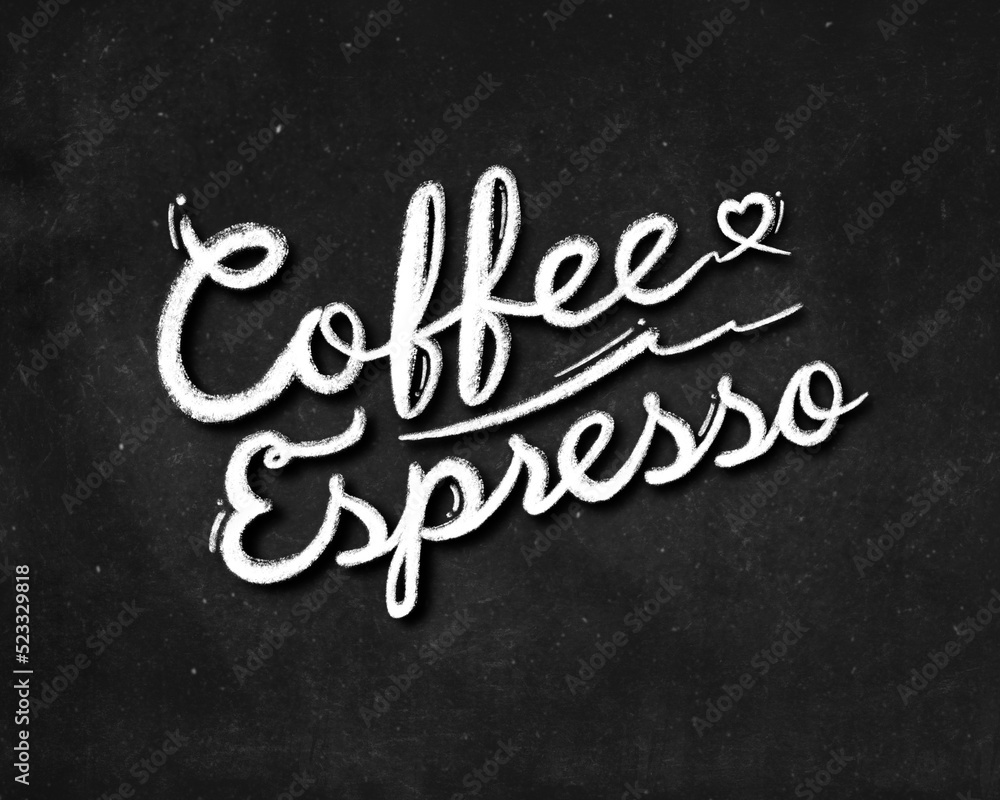 coffee espresso typography on chalkboard coffee espresso typography on chalkboard