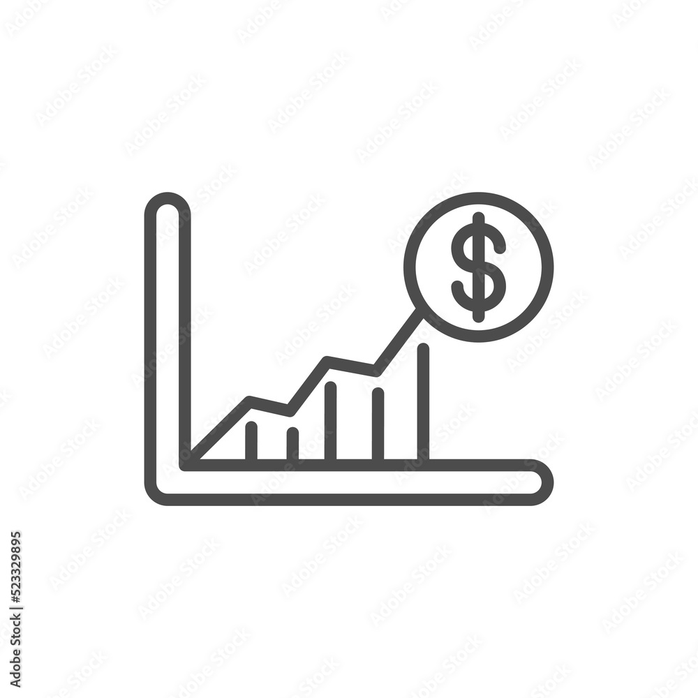 growth modern thin line icon growth modern thin line icon