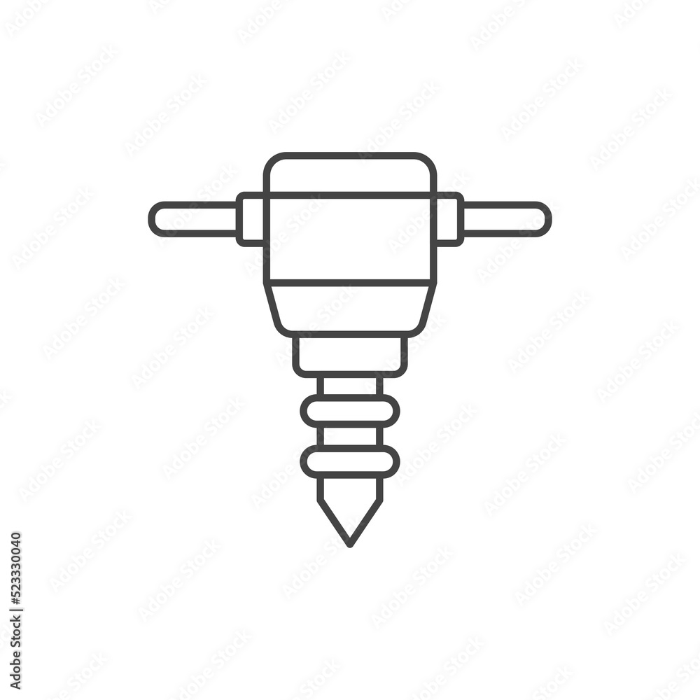 outline pickaxes drilling vector icon. isolated black simple line element illustration from construction concept. editable vector stroke pickaxes drilling icon on white background outline pickaxes drilling vector icon. isolated black simple line element illustration from construction concept. editable vector stroke pickaxes drilling icon on white background