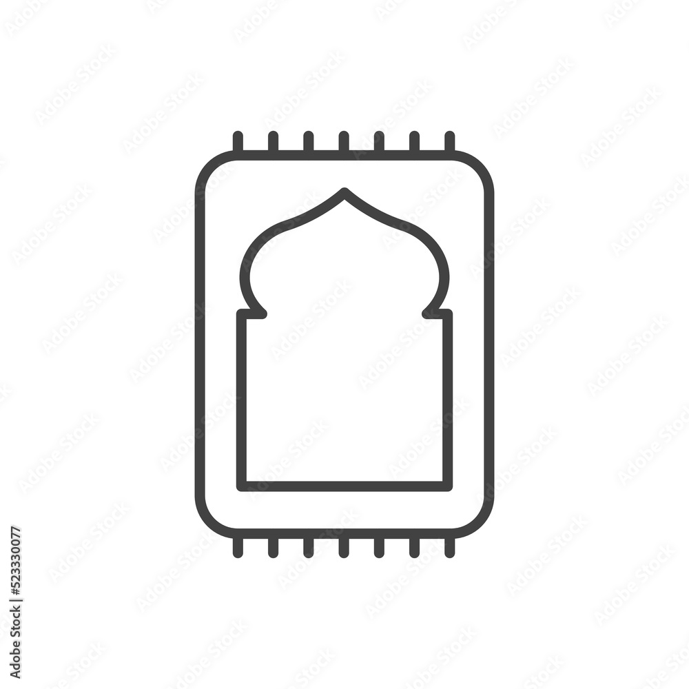 Prayer rug icon template black color editable. Prayer rug icon symbol Flat vector illustration for graphic and web design Prayer rug icon template black color editable. Prayer rug icon symbol Flat vector illustration for graphic and web design
