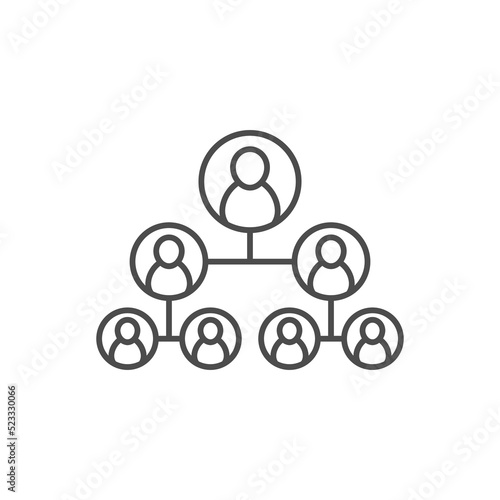 Ponzi scheme icon. Trendy modern flat linear vector Ponzi scheme icon on white background from thin line business collection, editable outline stroke vector illustration