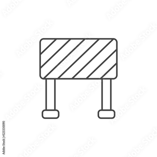 Roadblock icon vector image. Road barrier icon. sign of the road closed