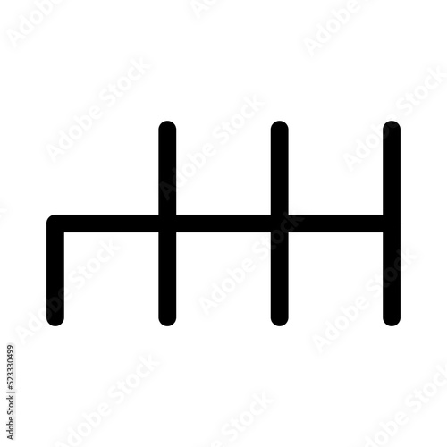 Handle car manual shift lever icon, vehicle gear technology vector illustration equipment
