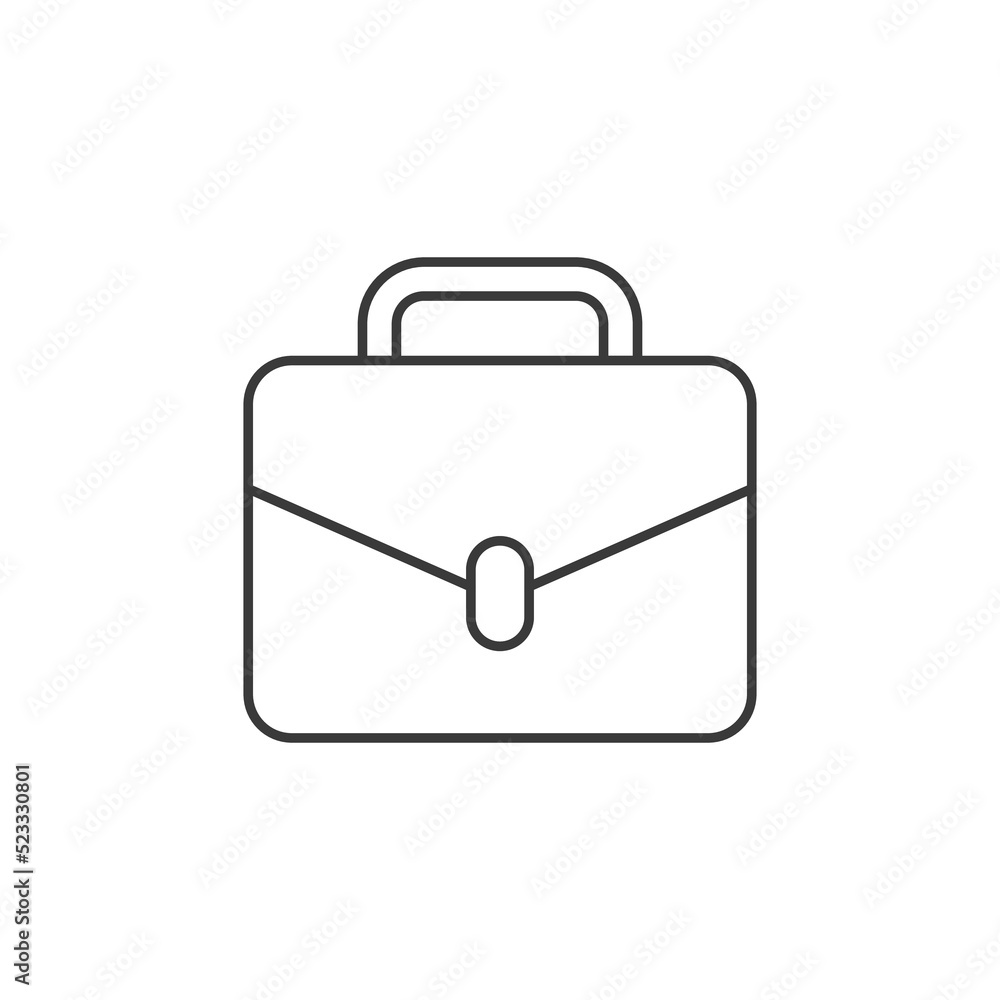 Briefcase outline icon. Business sign. Flat icon isolated on the white background. Editable EPS file. Vector illustration. Briefcase outline icon. Business sign. Flat icon isolated on the white background. Editable EPS file. Vector illustration.