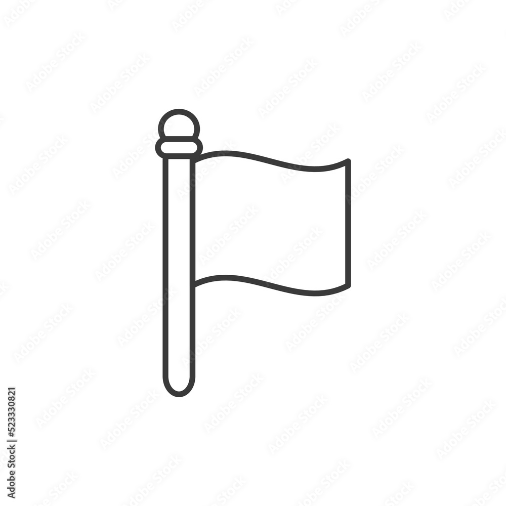 Burgee flag icon on white background. Vector image of flag icon. Burgee flag icon on white background. Vector image of flag icon.