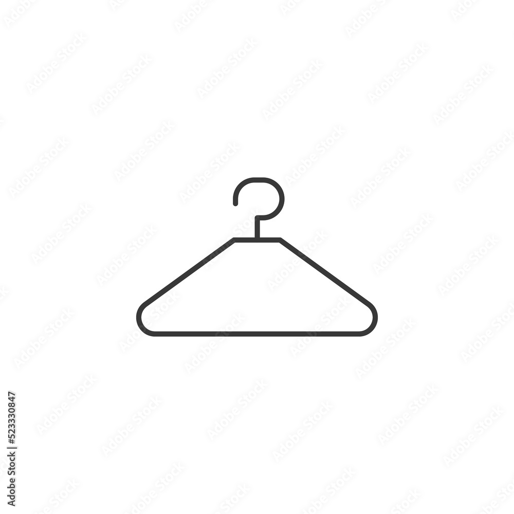 Clothes hanger. Hanger icon vector isolated on white background Clothes hanger. Hanger icon vector isolated on white background