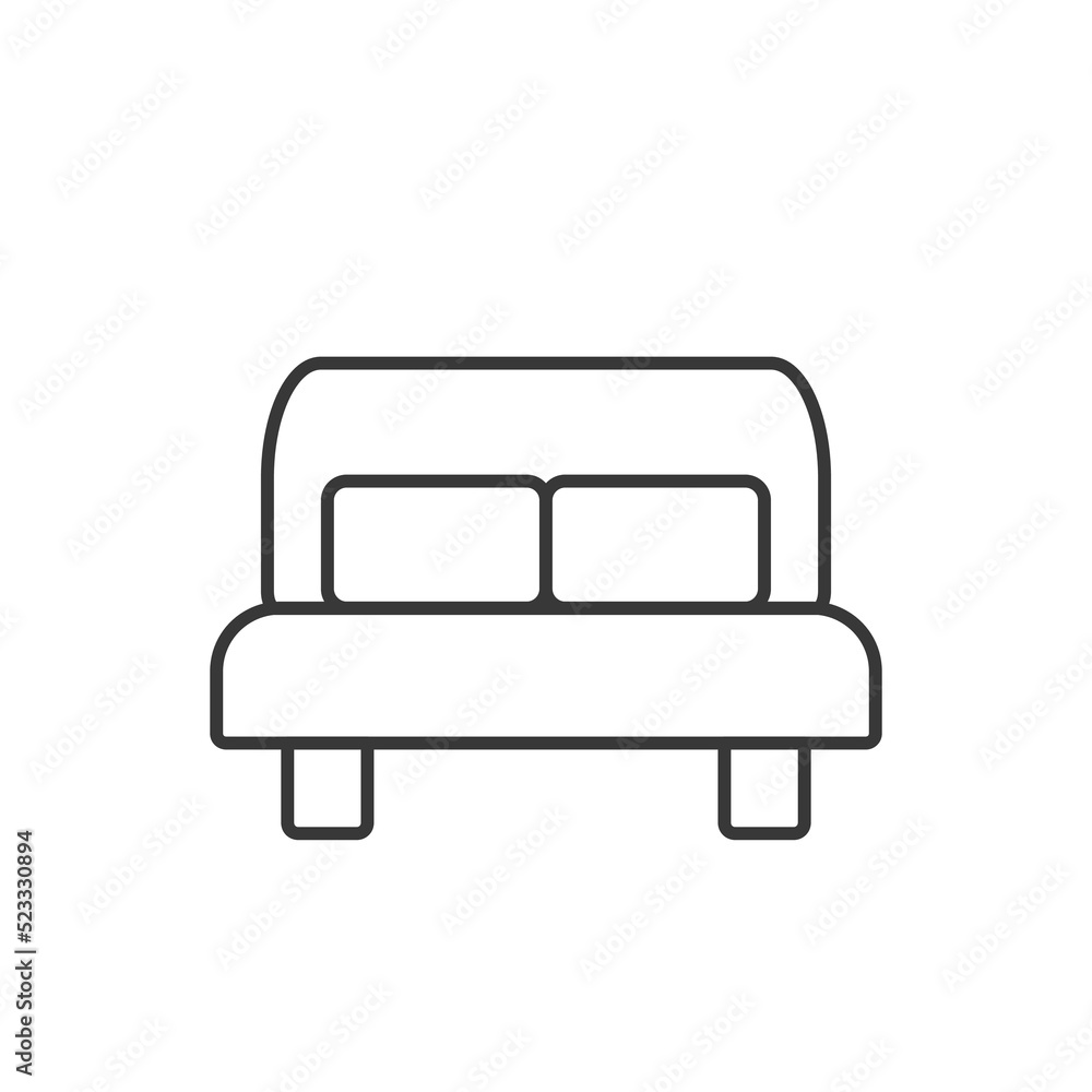 Double bed vector icon. bed icon symbol sleep night Double bed vector icon. bed icon symbol sleep night