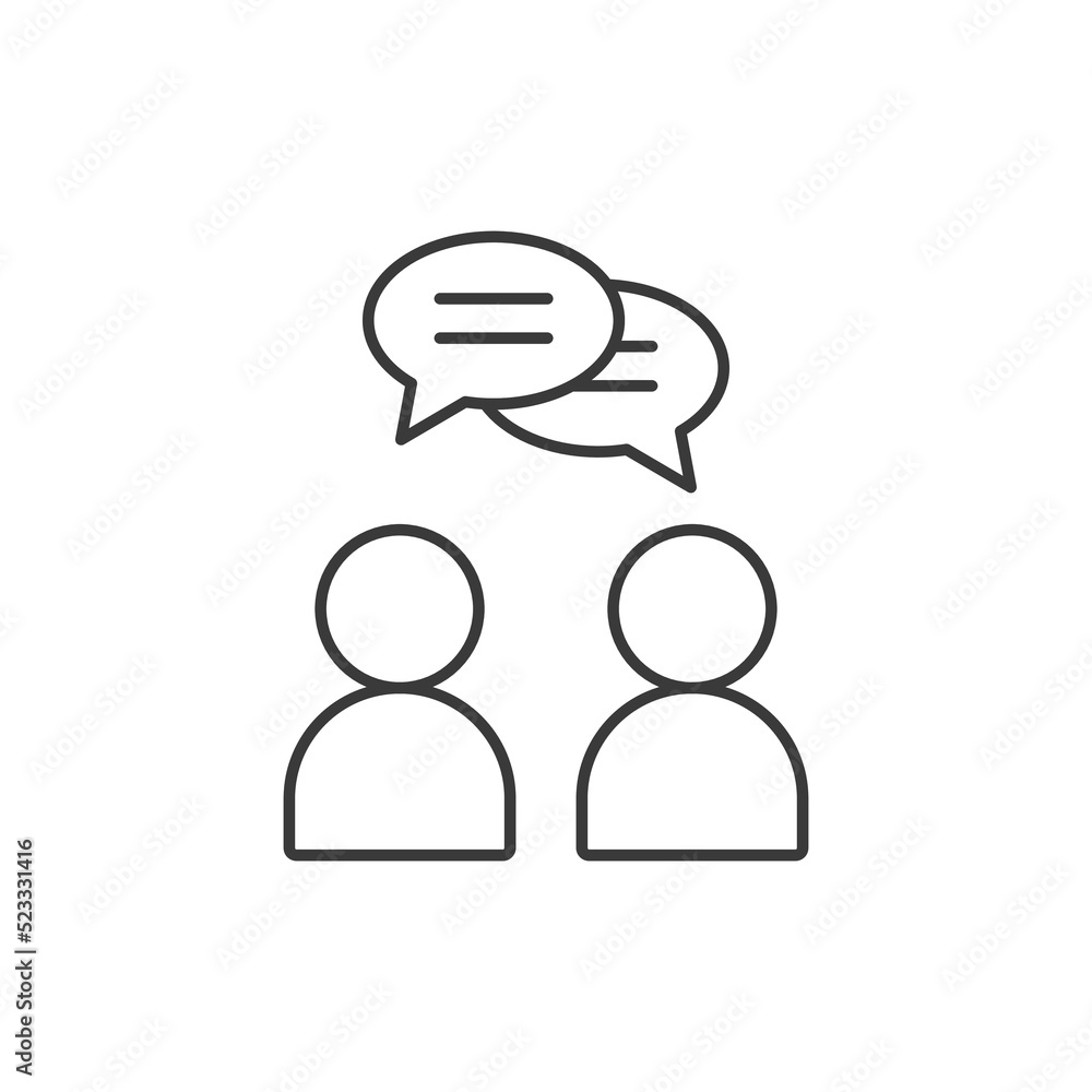 speaking people icon vector. Discussion, dispute icon. speaking people icon vector. Discussion, dispute icon.
