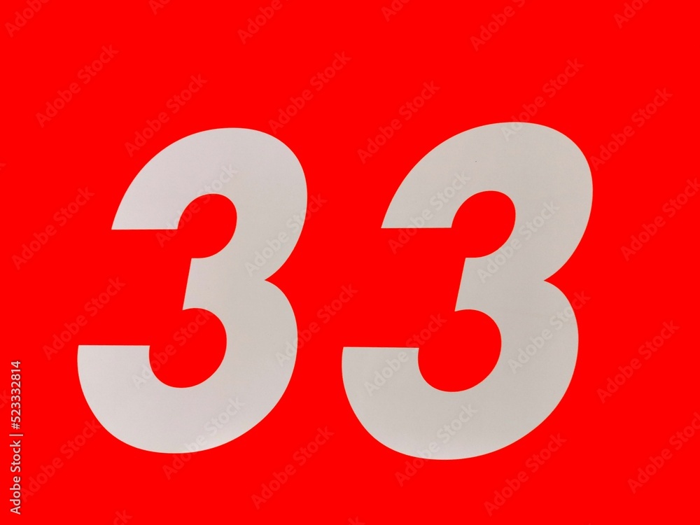 pattern and design from repeating number 3 white on red pattern and design from repeating number 3 white on red
