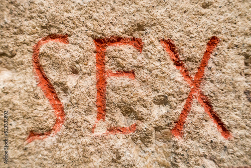 Roman inscription carved into stone reading "Sex".