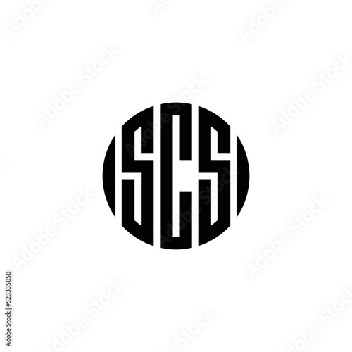 Initial Letter S C S Circle Design Logo