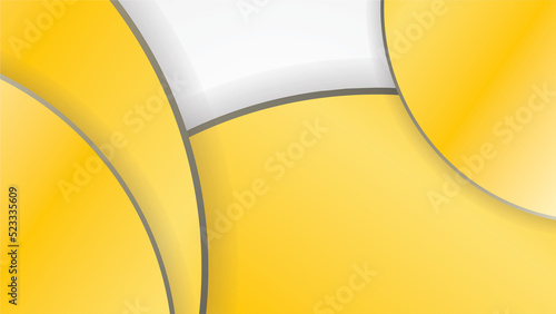 Abstract golden circles with gray outline.