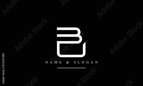 UB, BU, U, B abstract letters logo monogram