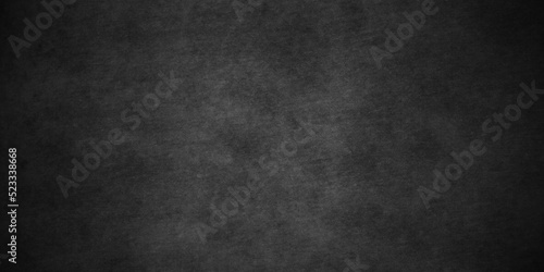 Blackchalk board and Black stone concrete grunge bacdrop texture background anthracite panorama. Panorama dark grey black slate background or texture. 