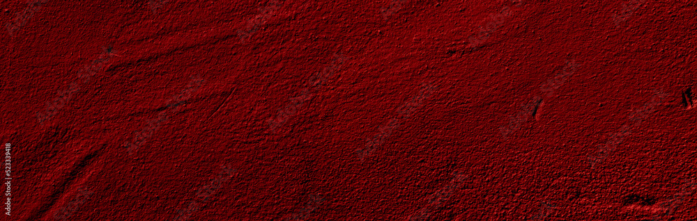 Crimson red colored wide panorama wall background with textures of ...