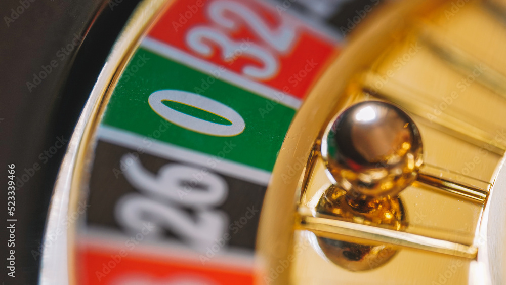 roulette wheel close-up view. concept of the loosing roulette wheel close-up view. concept of the loosing